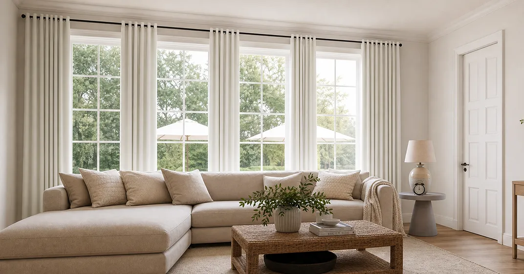 Gavin blackout curtains in a bedroom