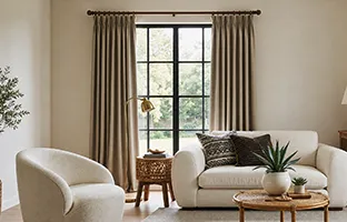 Orion blackout curtains in a bedroom