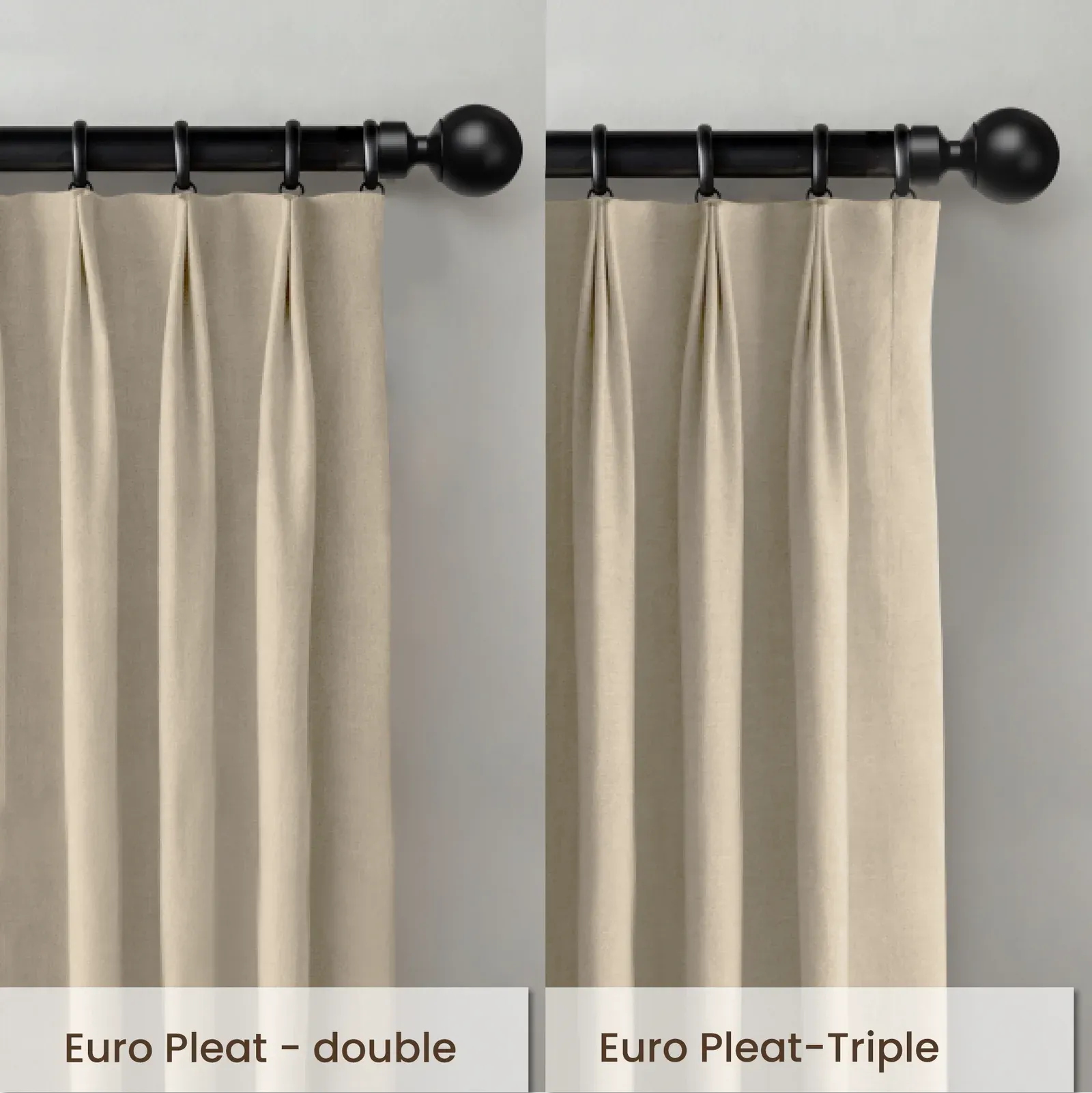 Two kinds of Euro Pleats