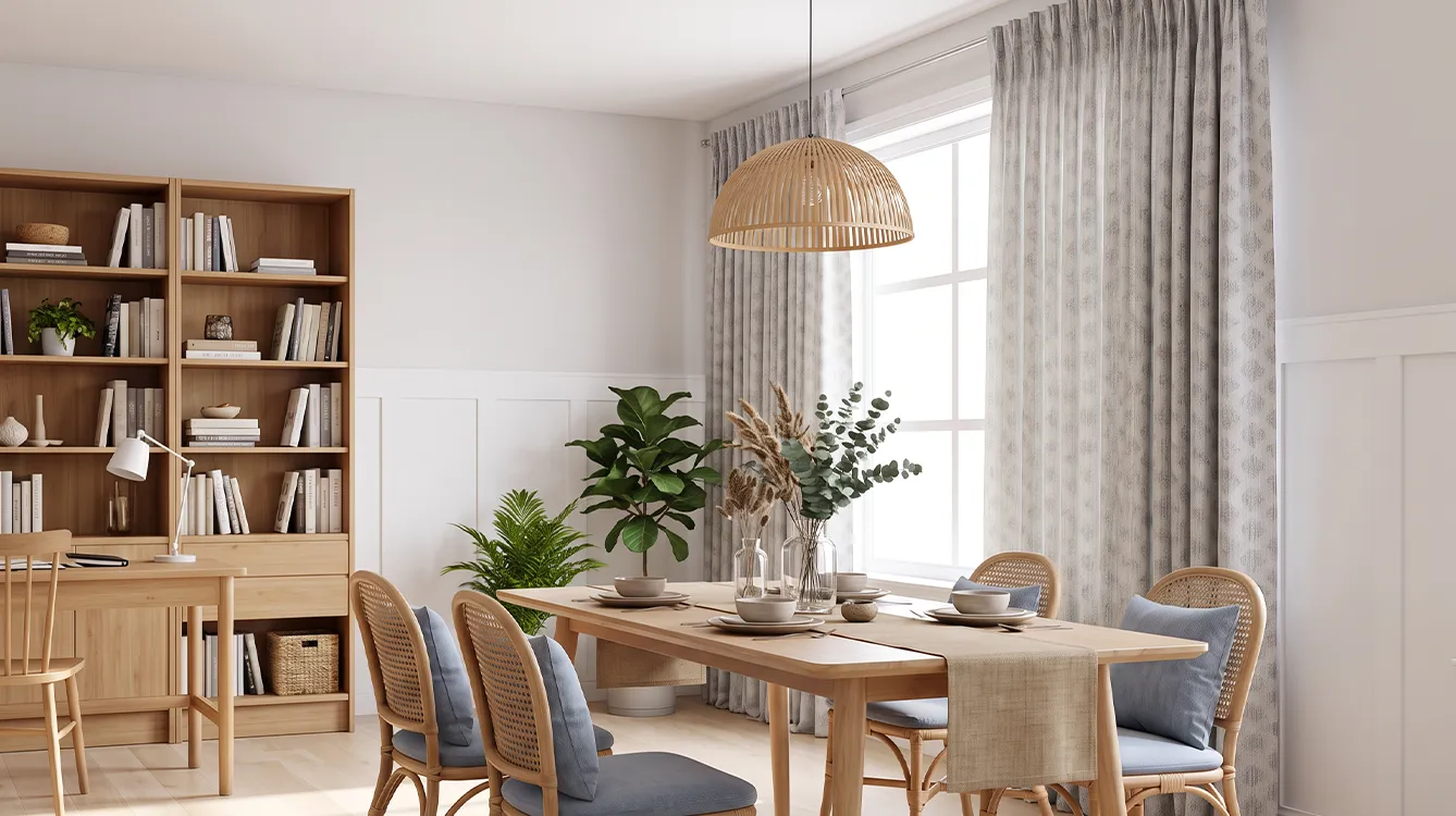 Sunlit Dining Room & Study
