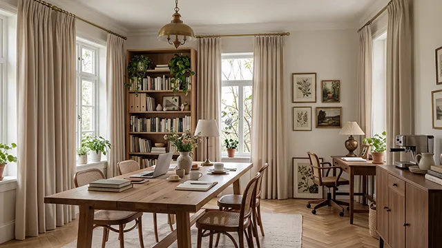 Sunlit Dining Room & Study