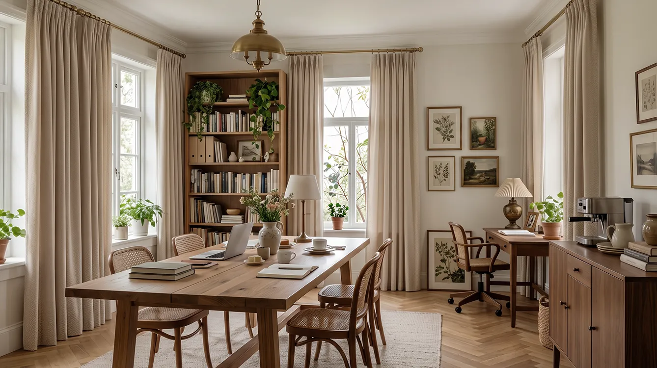 Sunlit Dining Room & Study